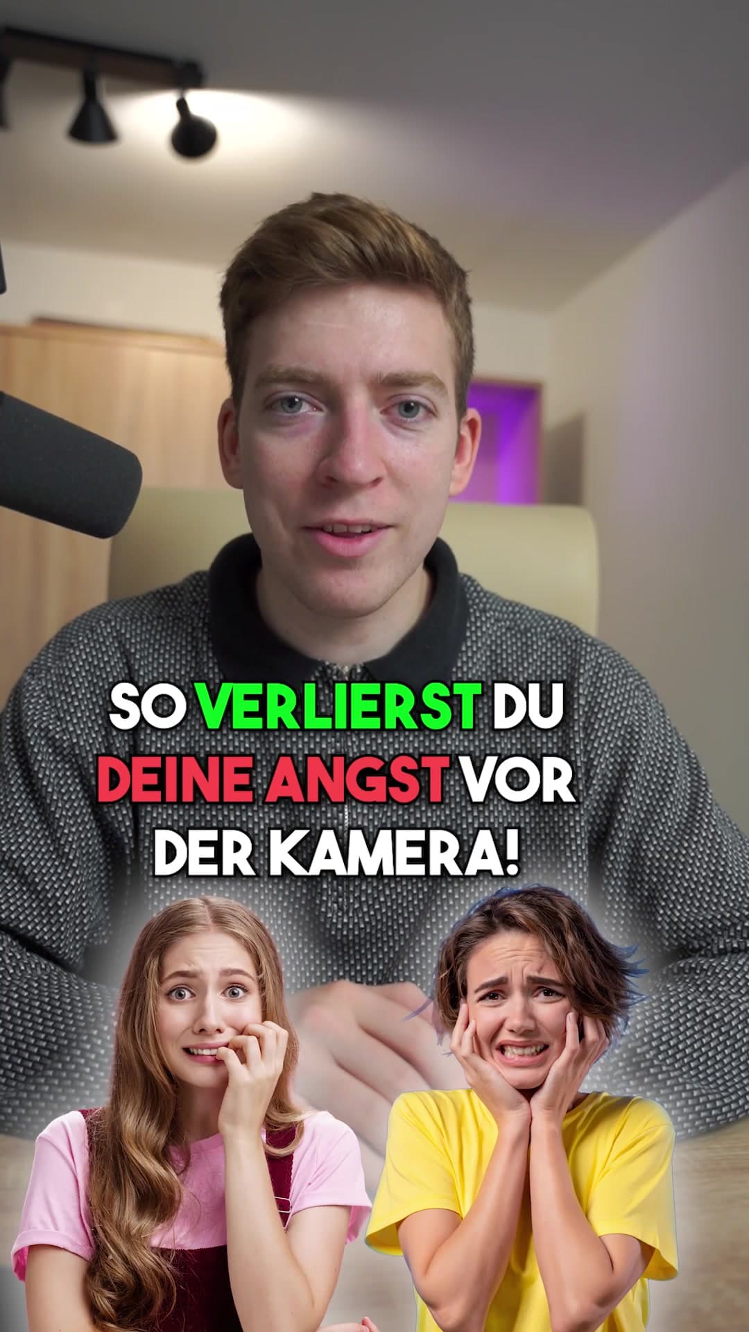 So verlierst du deine Angst vor der Kamera! #angst #videofilmen #kamera #videosdrehen #lampenfieber